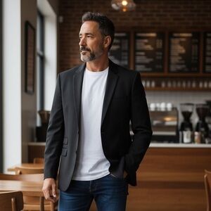 KENNETH COLE Black  Suit Jacket Blazer Men’s Size 40R